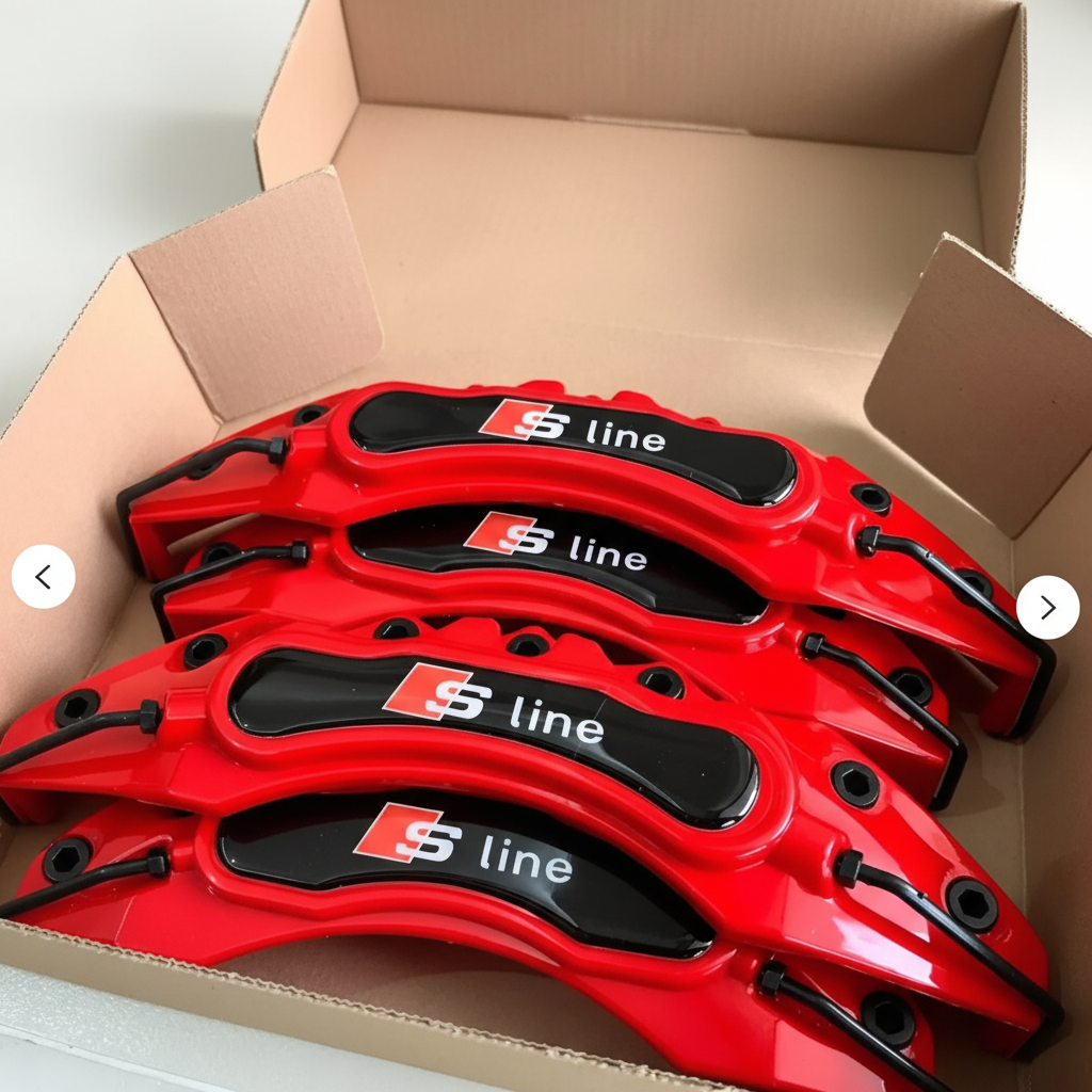 Audi S-Line Brake Caliper Covers – Set of 4 (Front & Rear)
