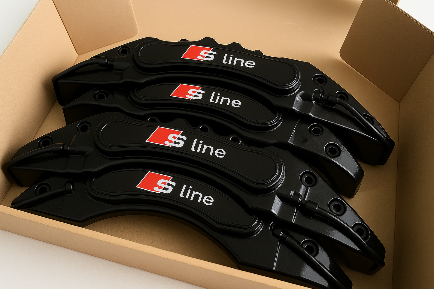 Audi S-Line Brake Caliper Covers – Set of 4 (Front & Rear)