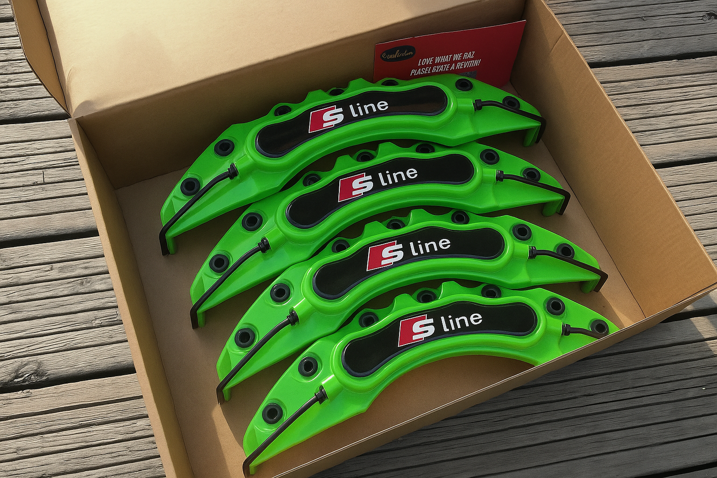 Audi S-Line Brake Caliper Covers – Set of 4 (Front & Rear)