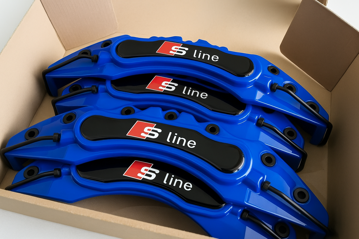 Audi S-Line Brake Caliper Covers – Set of 4 (Front & Rear)