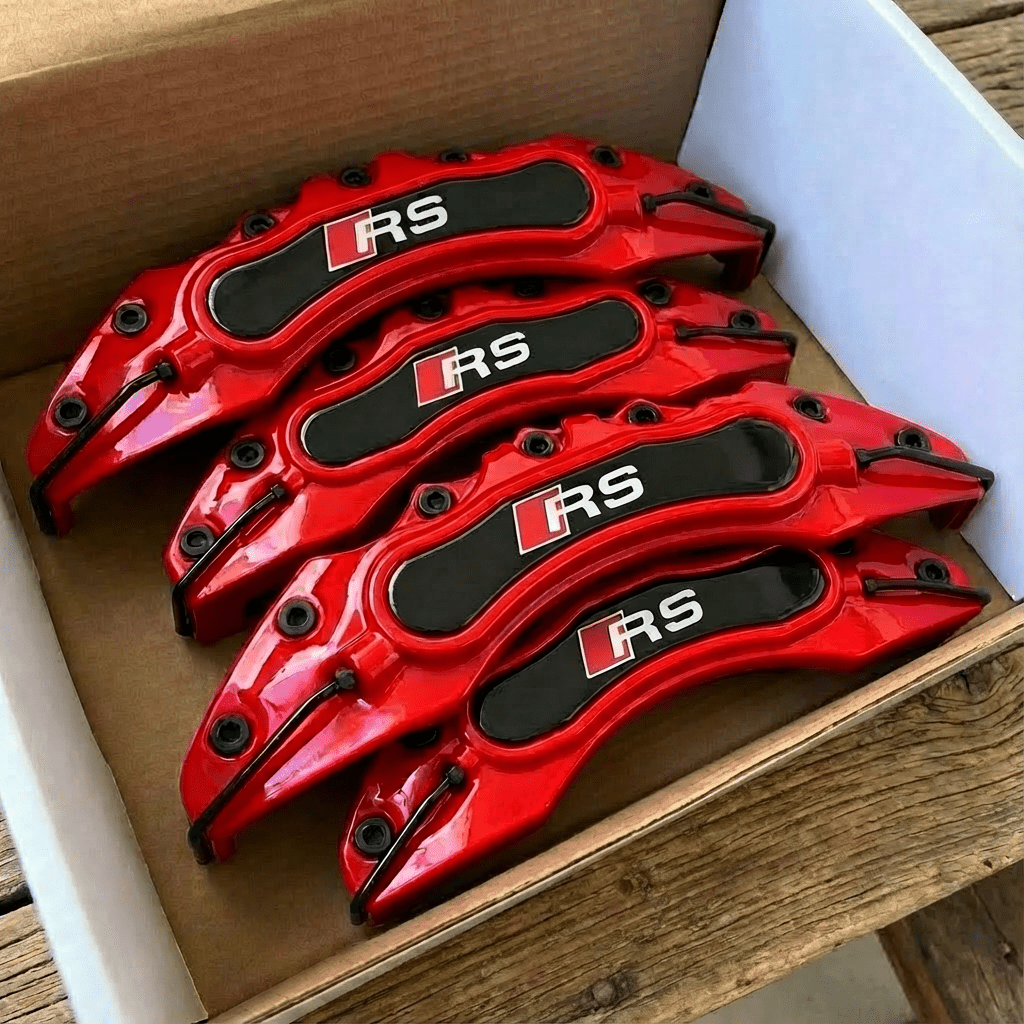 Audi RS Brake Caliper Covers - Universal Fit – Red brake caliper covers by AutoMontra