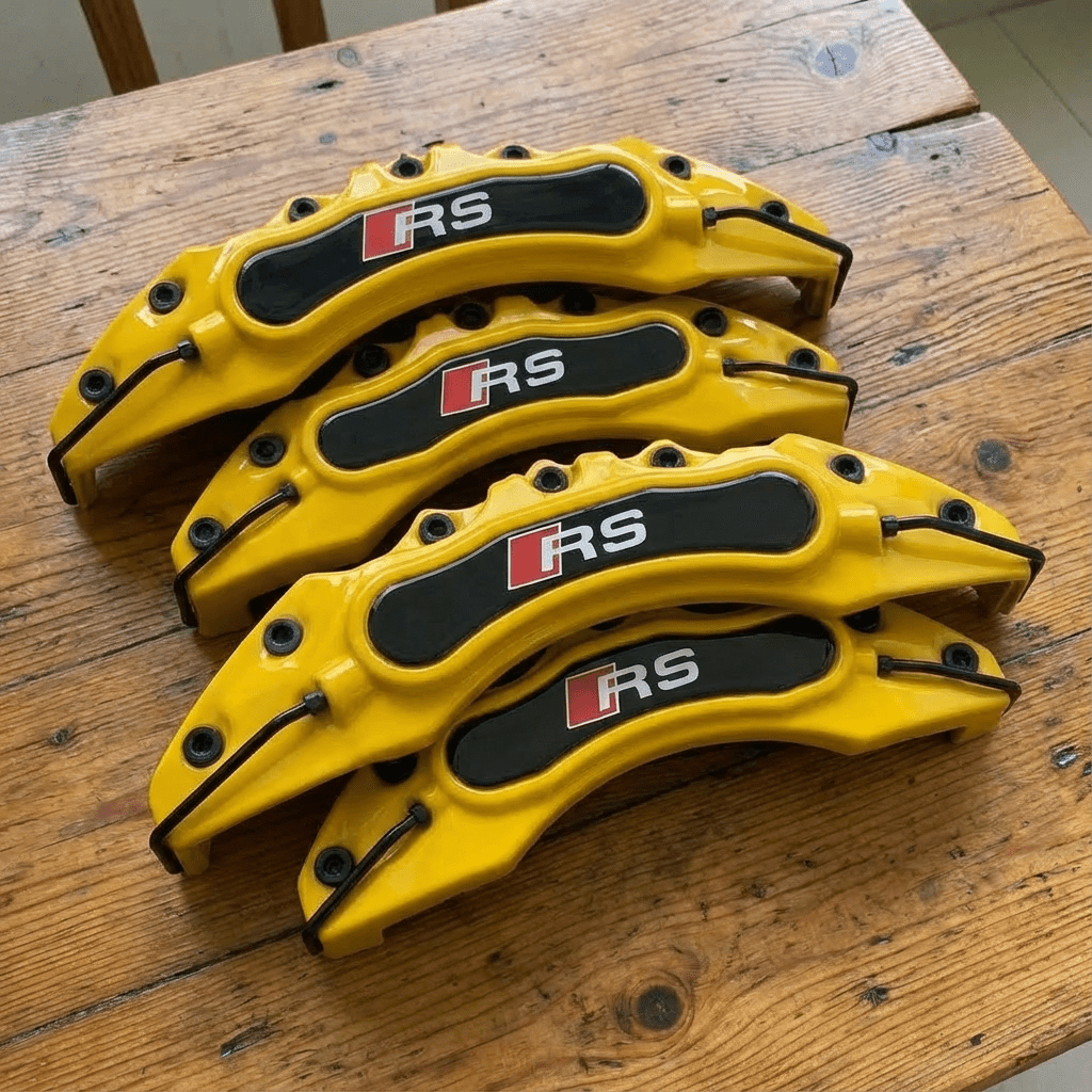 Audi RS Brake Caliper Covers - Universal Fit – Yellow brake caliper covers by AutoMontra