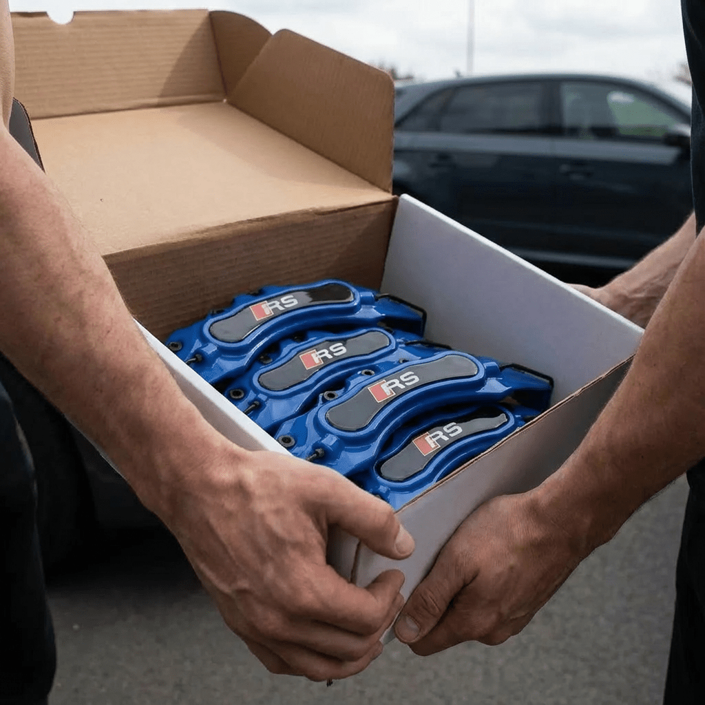 Audi RS Brake Caliper Covers - Universal Fit – Blue brake caliper covers by AutoMontra