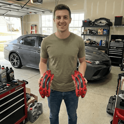 TRD Brake Caliper Covers – Universal Fit – RED brake caliper covers by AutoMontra