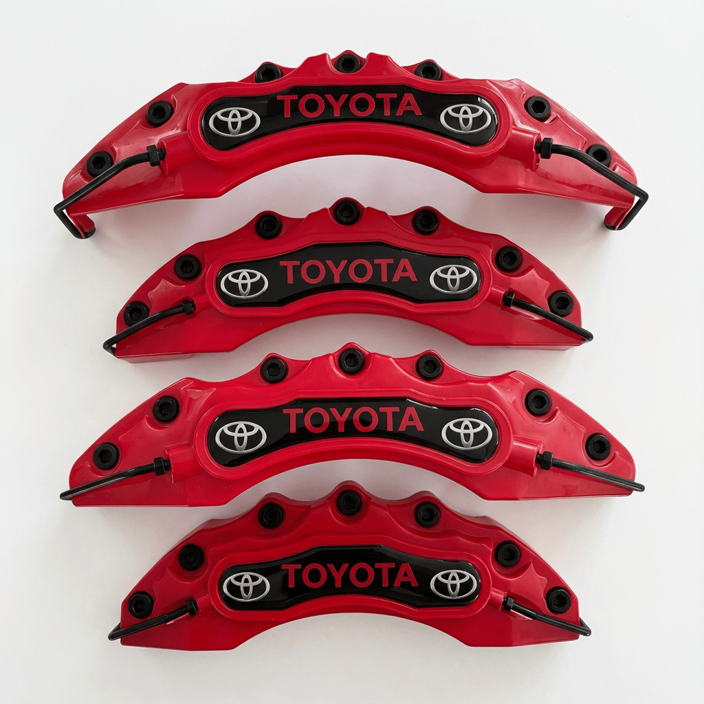 Toyota Brake Caliper Covers – Universal Fit – Red brake caliper covers by AutoMontra