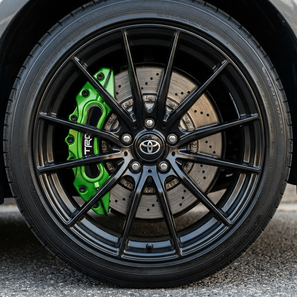 TRD Brake Caliper Covers – Universal Fit – Green brake caliper covers by AutoMontra