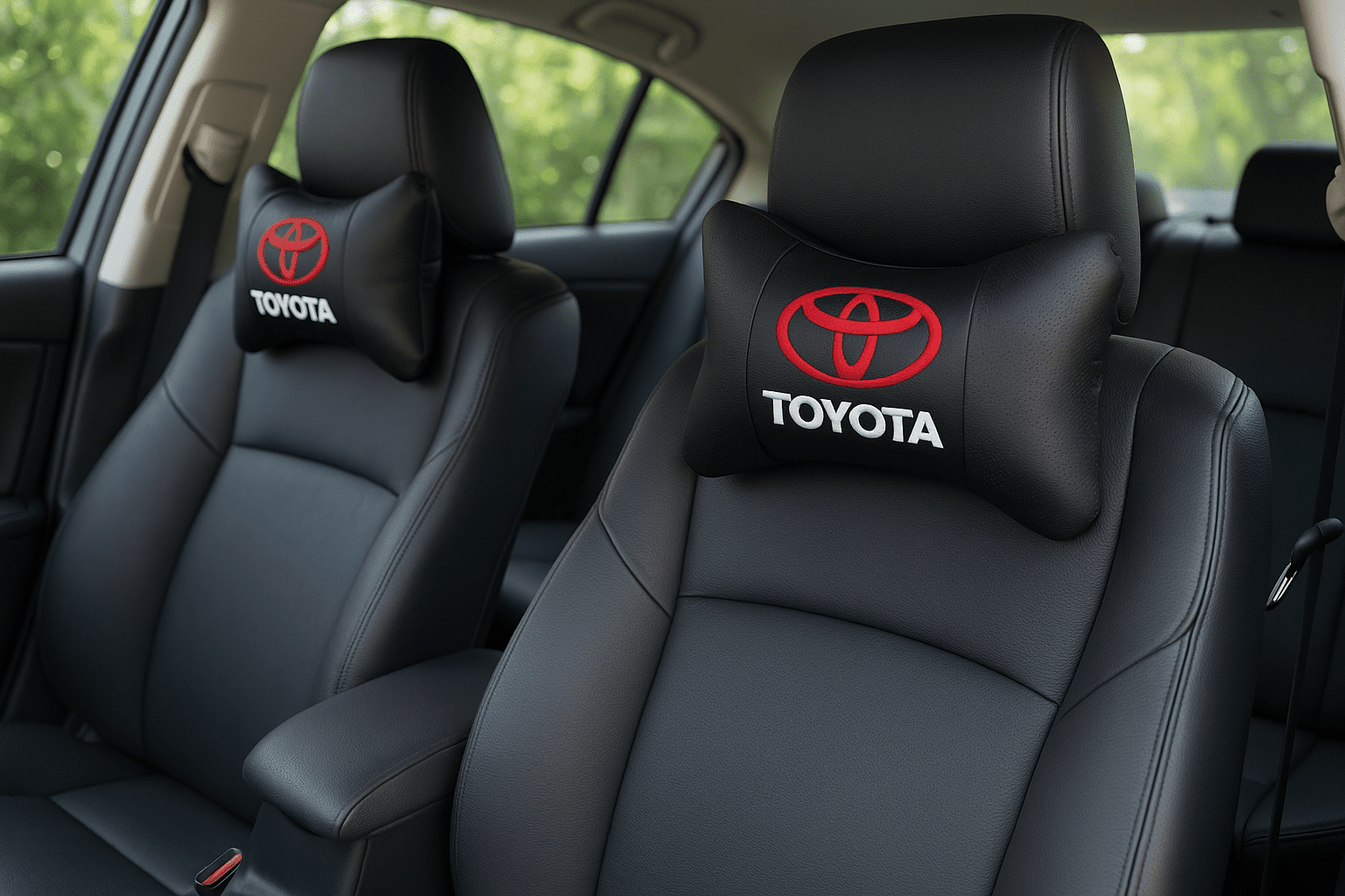 Toyota Neck Pillow – Memory Foam Ergonomic Car Headrest Cushion – brake caliper covers by AutoMontra