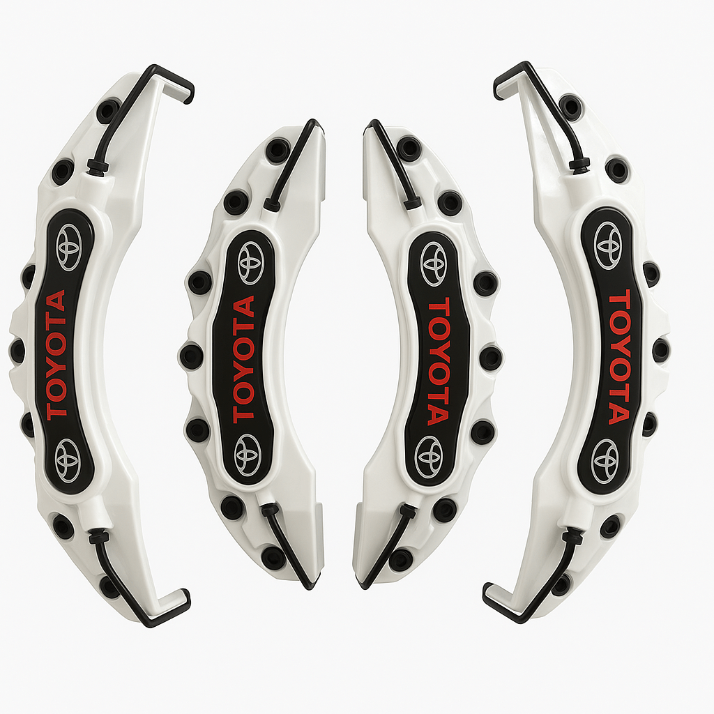 Toyota Brake Caliper Covers – Universal Fit – White brake caliper covers by AutoMontra