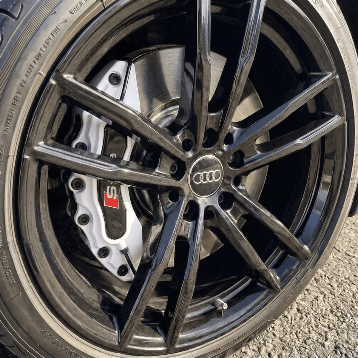 Audi S-Line Brake Caliper Covers – White brake caliper covers by AutoMontra