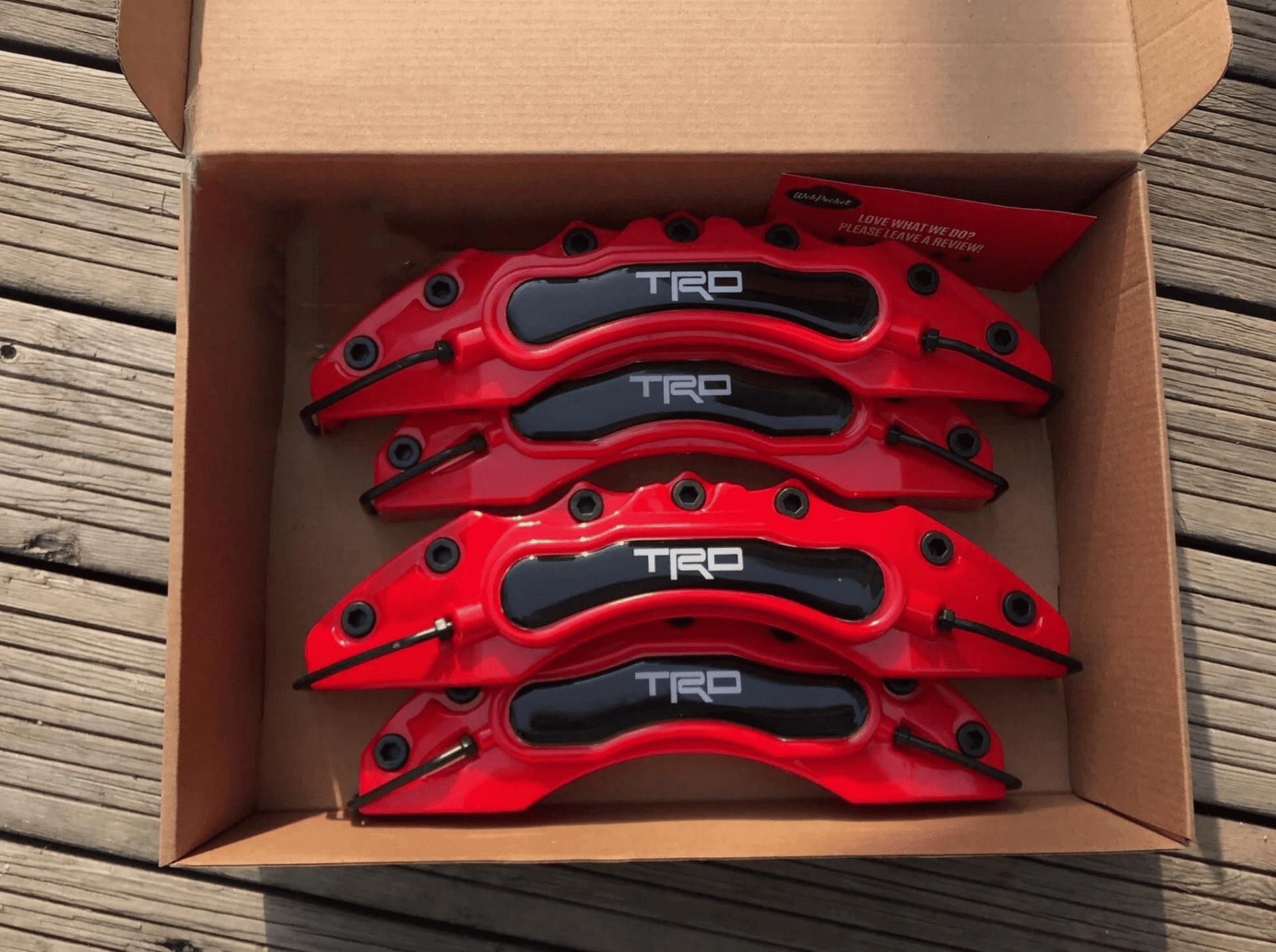 TRD Brake Caliper Covers – Universal Fit – RED brake caliper covers by AutoMontra