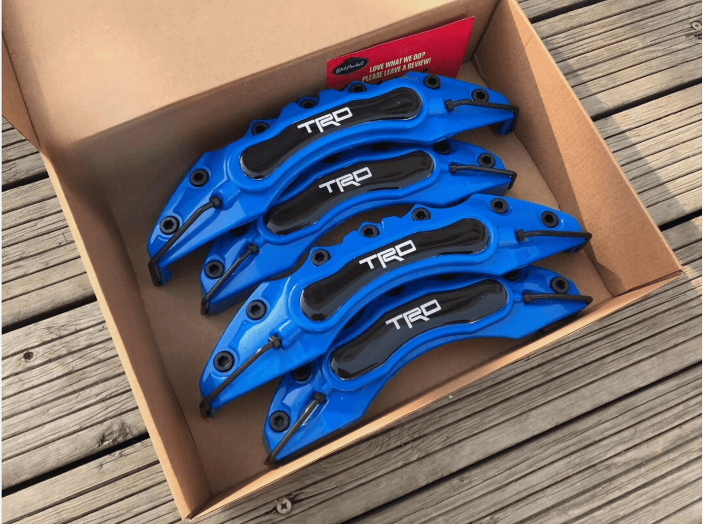 TRD Brake Caliper Covers – Universal Fit – Blue brake caliper covers by AutoMontra