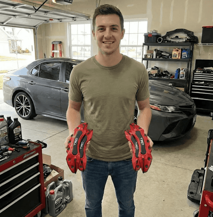 Toyota Brake Caliper Covers – Universal Fit – Red brake caliper covers by AutoMontra