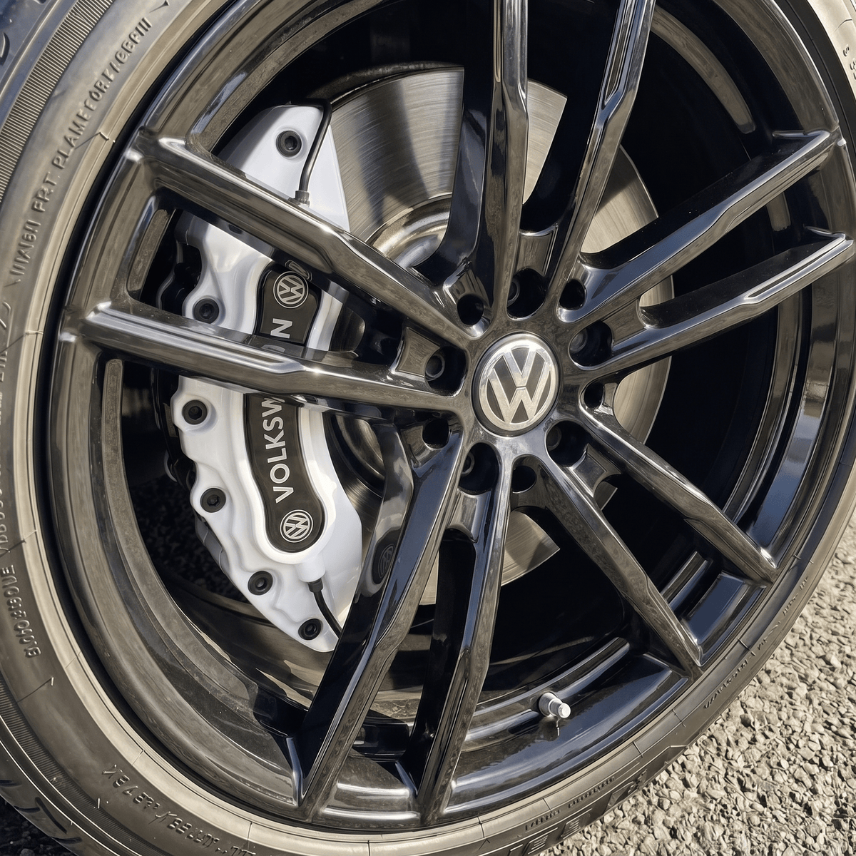 Volkswagen Performance Brake Caliper Covers – Universal Fit – White brake caliper covers by AutoMontra