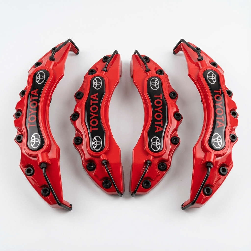 Toyota Brake Caliper Covers – Universal Fit – Red brake caliper covers by AutoMontra