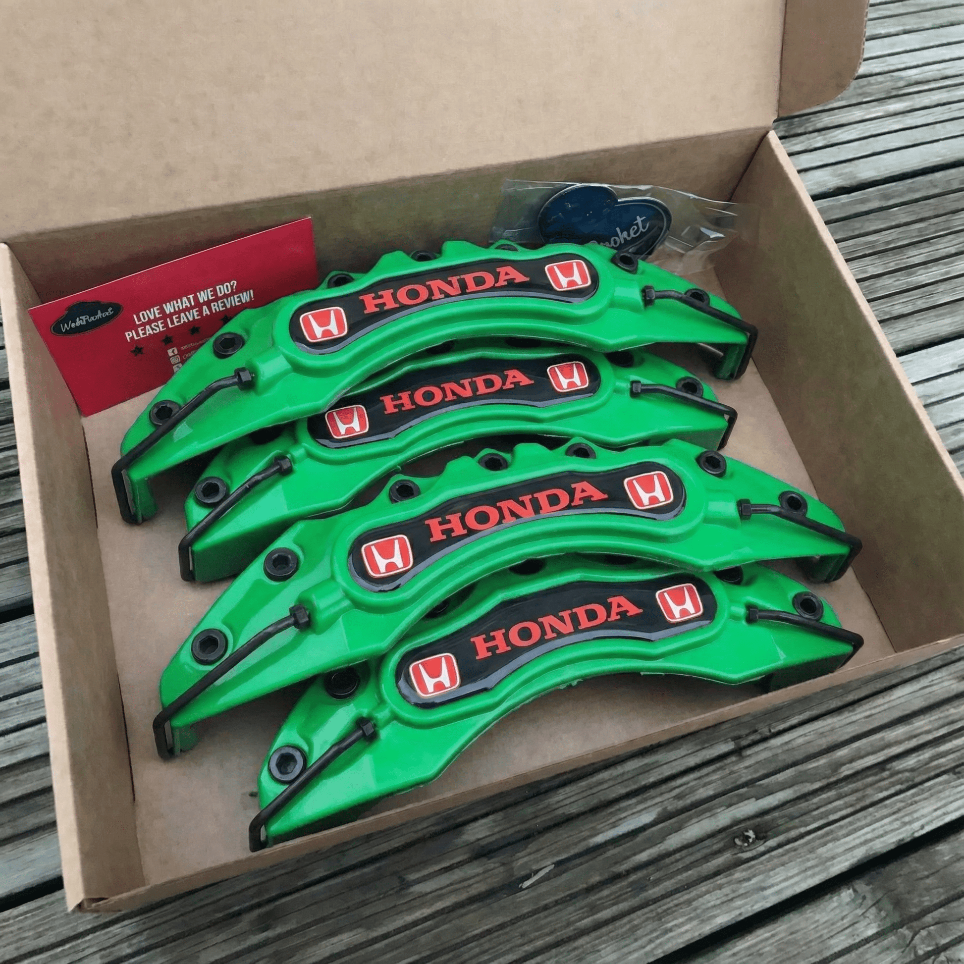 Honda Brake Caliper Covers - Universal Fit – Green brake caliper covers by AutoMontra
