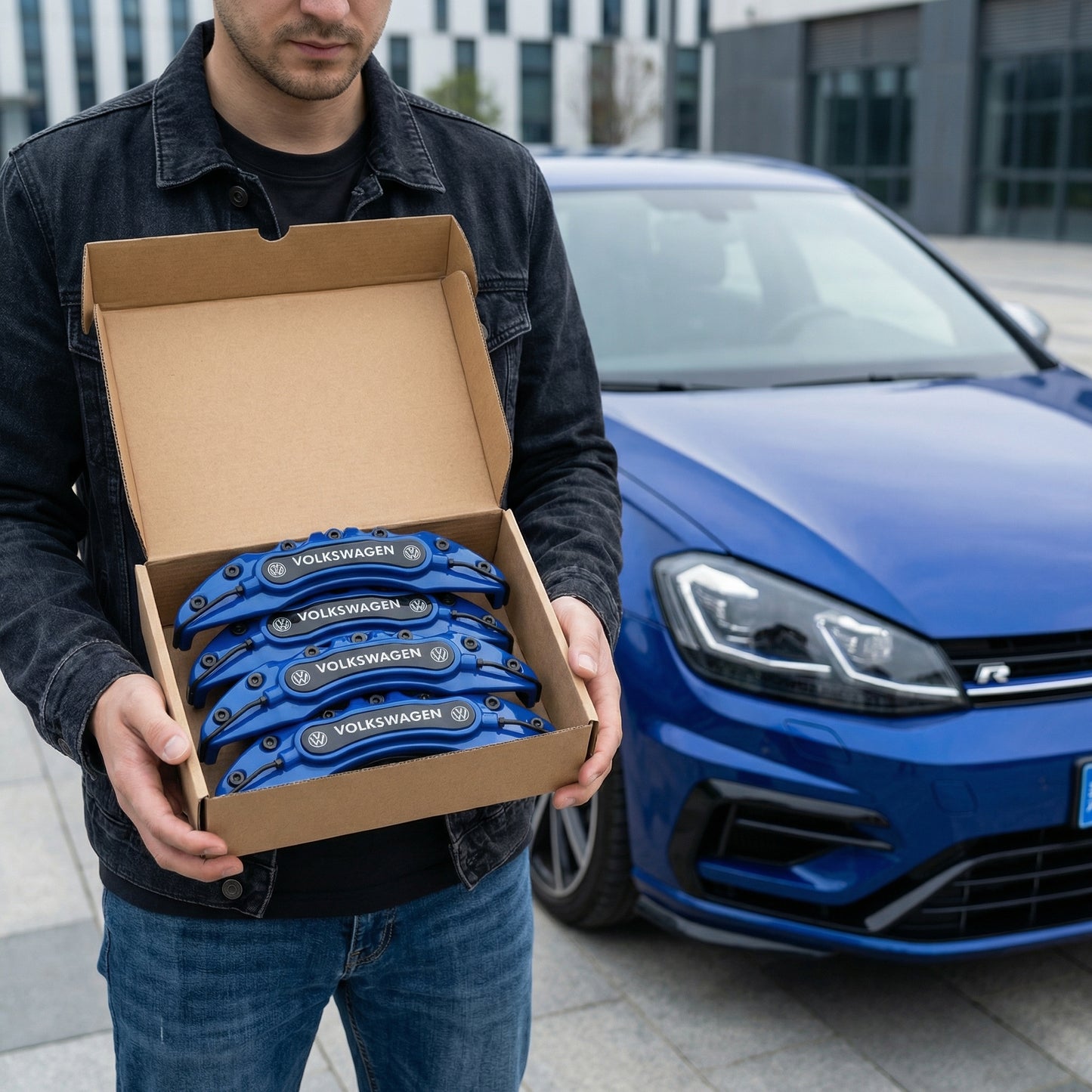 Volkswagen Performance Brake Caliper Covers – Universal Fit – Blue brake caliper covers by AutoMontra