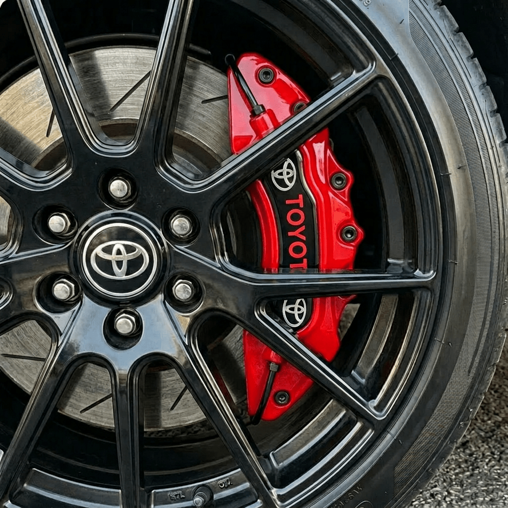 Toyota Brake Caliper Covers – Universal Fit – Red brake caliper covers by AutoMontra