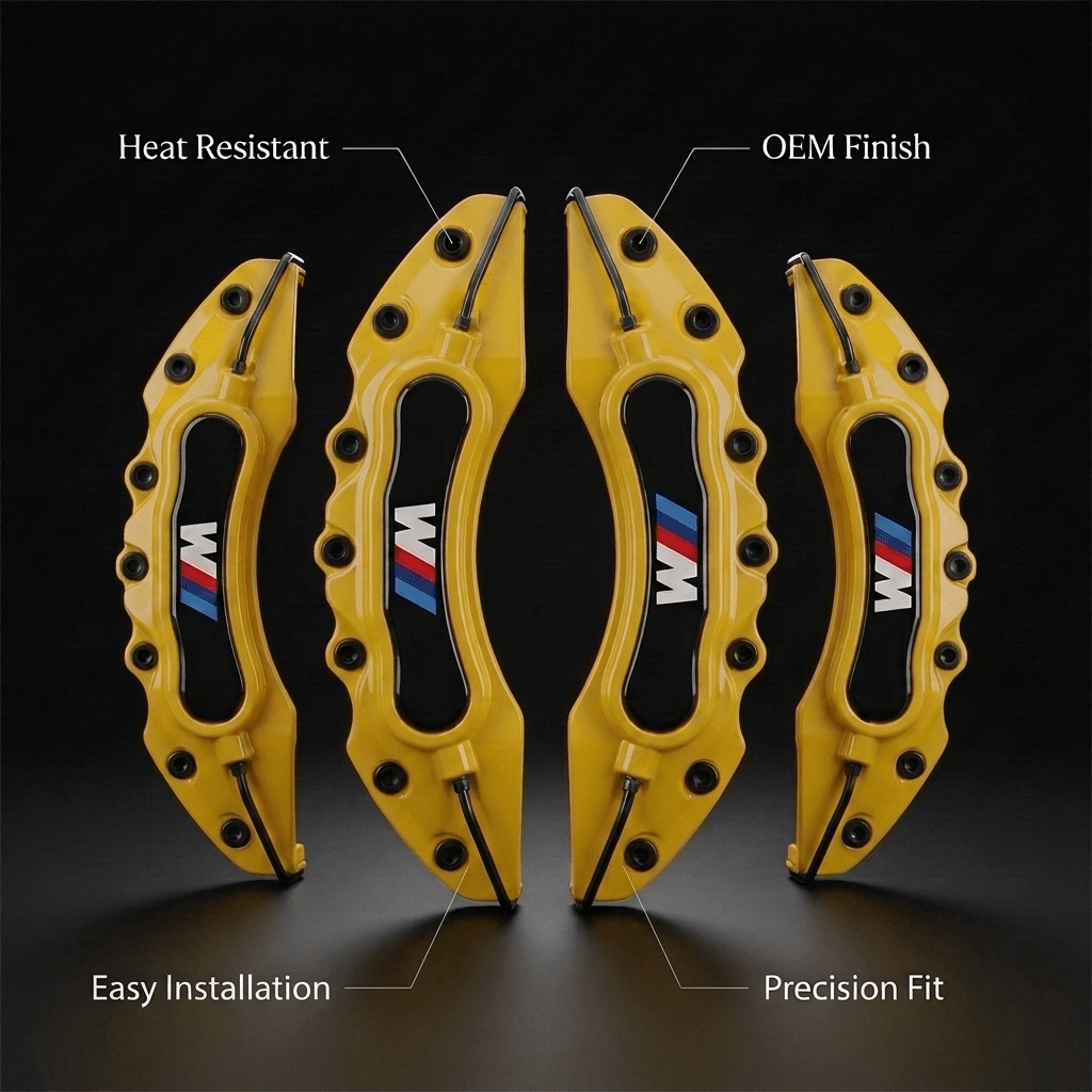 BMW M Brake Caliper Covers – Yellow brake caliper covers by AutoMontra