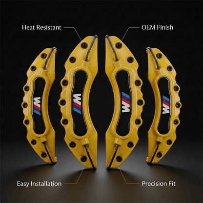 BMW M Brake Caliper Covers – Yellow brake caliper covers by AutoMontra