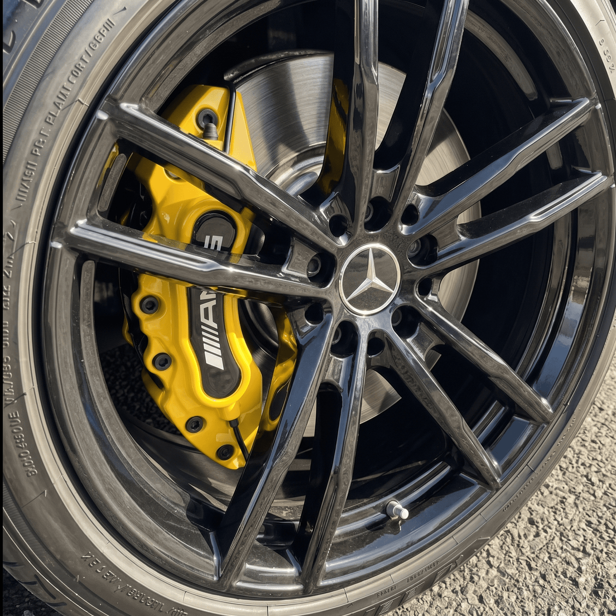 Mercedes AMG Brake Caliper Covers - Universal Fit – Yellow brake caliper covers by AutoMontra