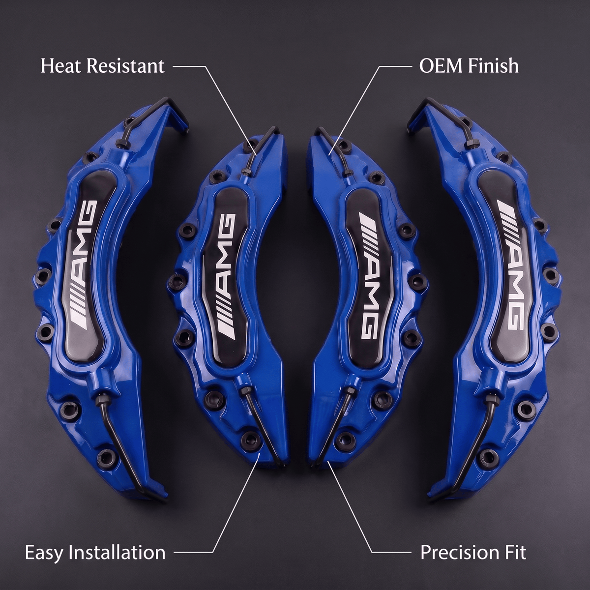 Mercedes AMG Brake Caliper Covers - Universal Fit – Blue brake caliper covers by AutoMontra