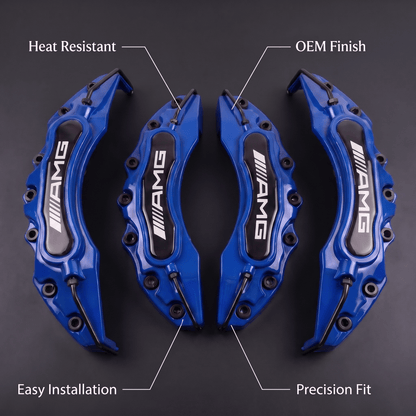 Mercedes AMG Brake Caliper Covers - Universal Fit – Blue brake caliper covers by AutoMontra