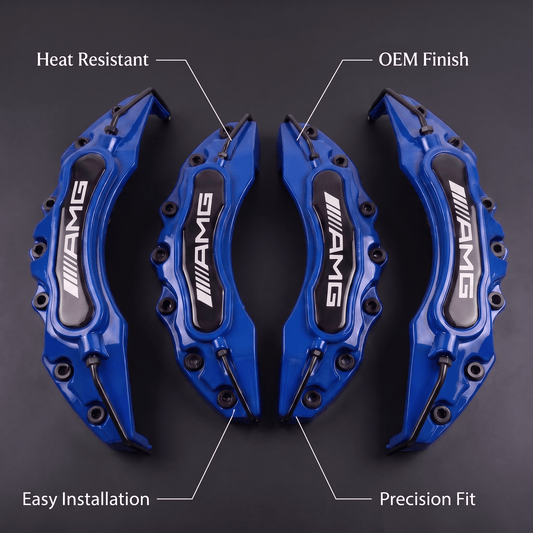 Mercedes AMG Brake Caliper Covers - Universal Fit – Blue brake caliper covers by AutoMontra