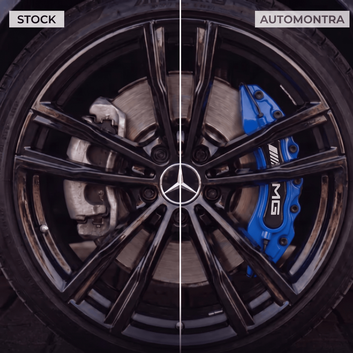 Mercedes AMG Brake Caliper Covers - Universal Fit – Blue brake caliper covers by AutoMontra