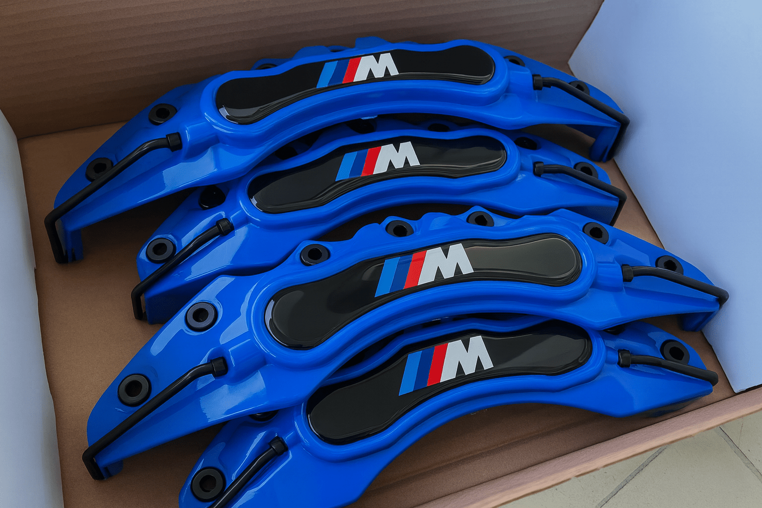 BMW M Brake Caliper Covers - Universal Fit – Blue brake caliper covers by AutoMontra